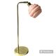 Vintage lamp with golden base and swiveling Clichy glass globe - 60s-70s