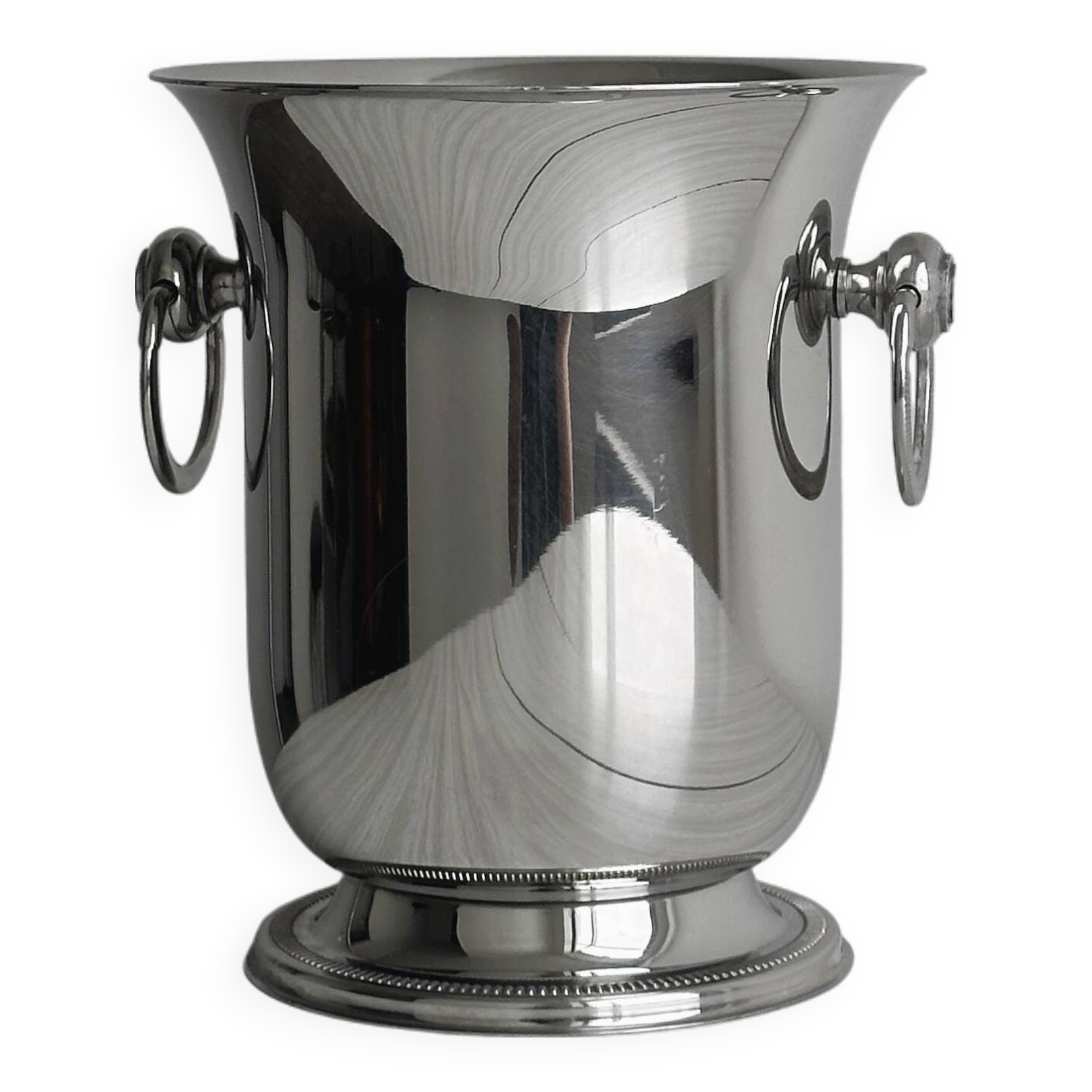 Seau à champagne ancien en métal argenté