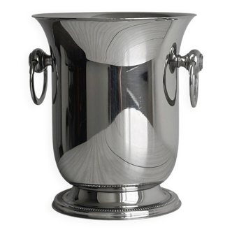 Antique silver-plated metal champagne bucket