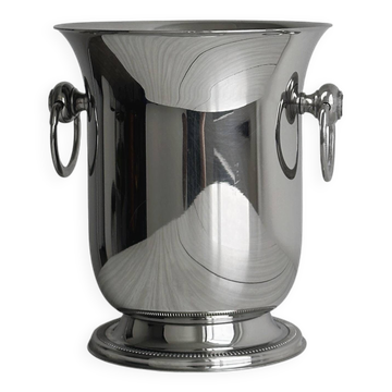 Antique silver-plated metal champagne bucket