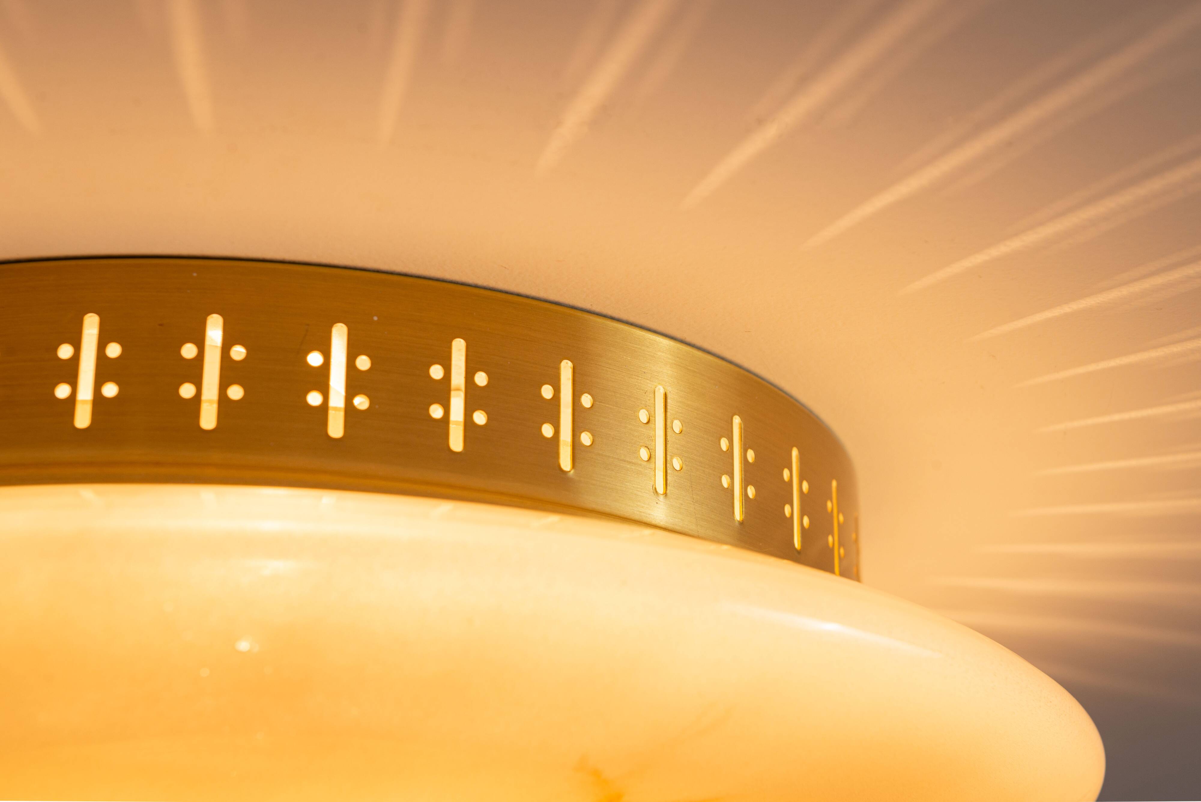 Rosdala Glasbruk decorated ceiling lamp