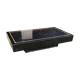 Table basse par Jean Claude Mahey laque et filet de laiton