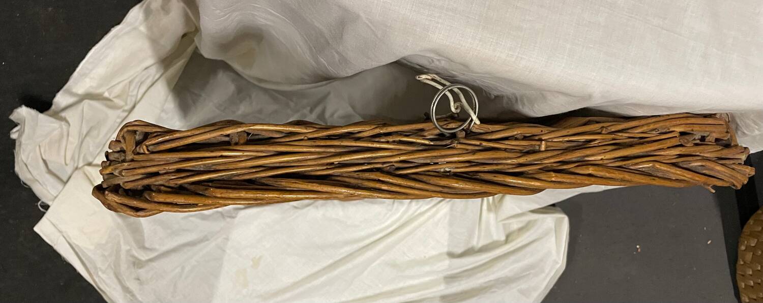 Vintage wicker mirror 1950