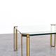 Hollywood Regency Brass and Glass Coffee Tables by Peter Ghyczy, Set of 2