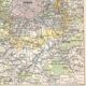 Carte ancienne de Paris et ses environs fin 19ème