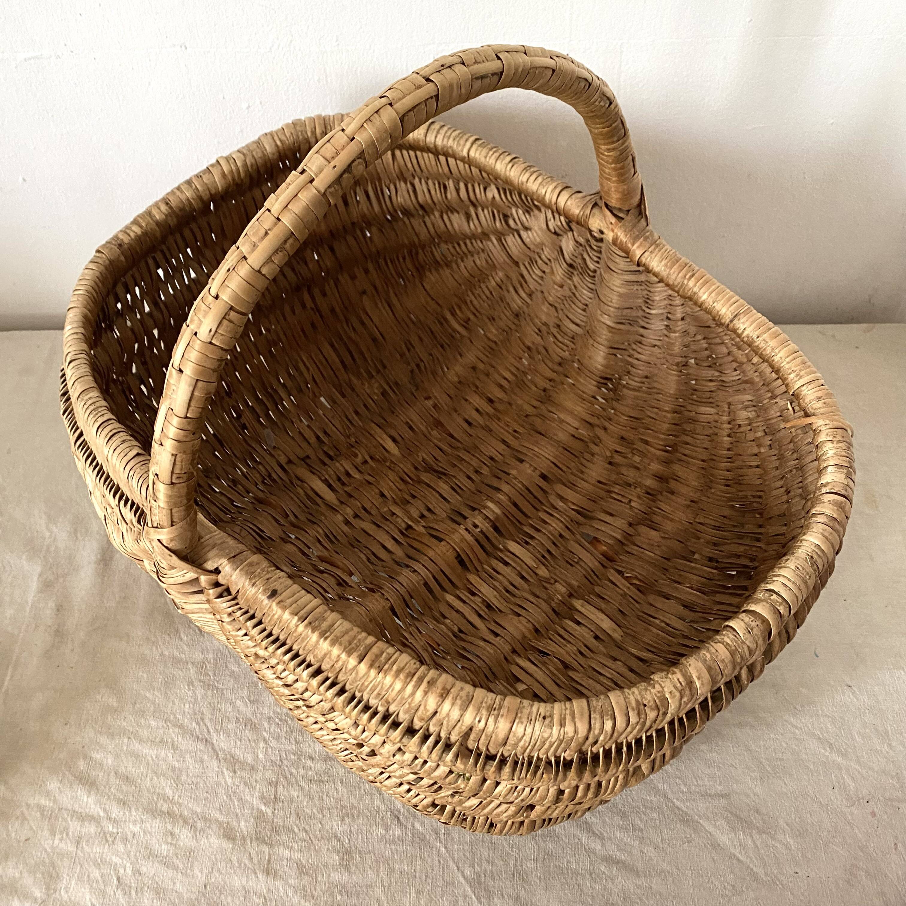 Vintage woven wicker basket
