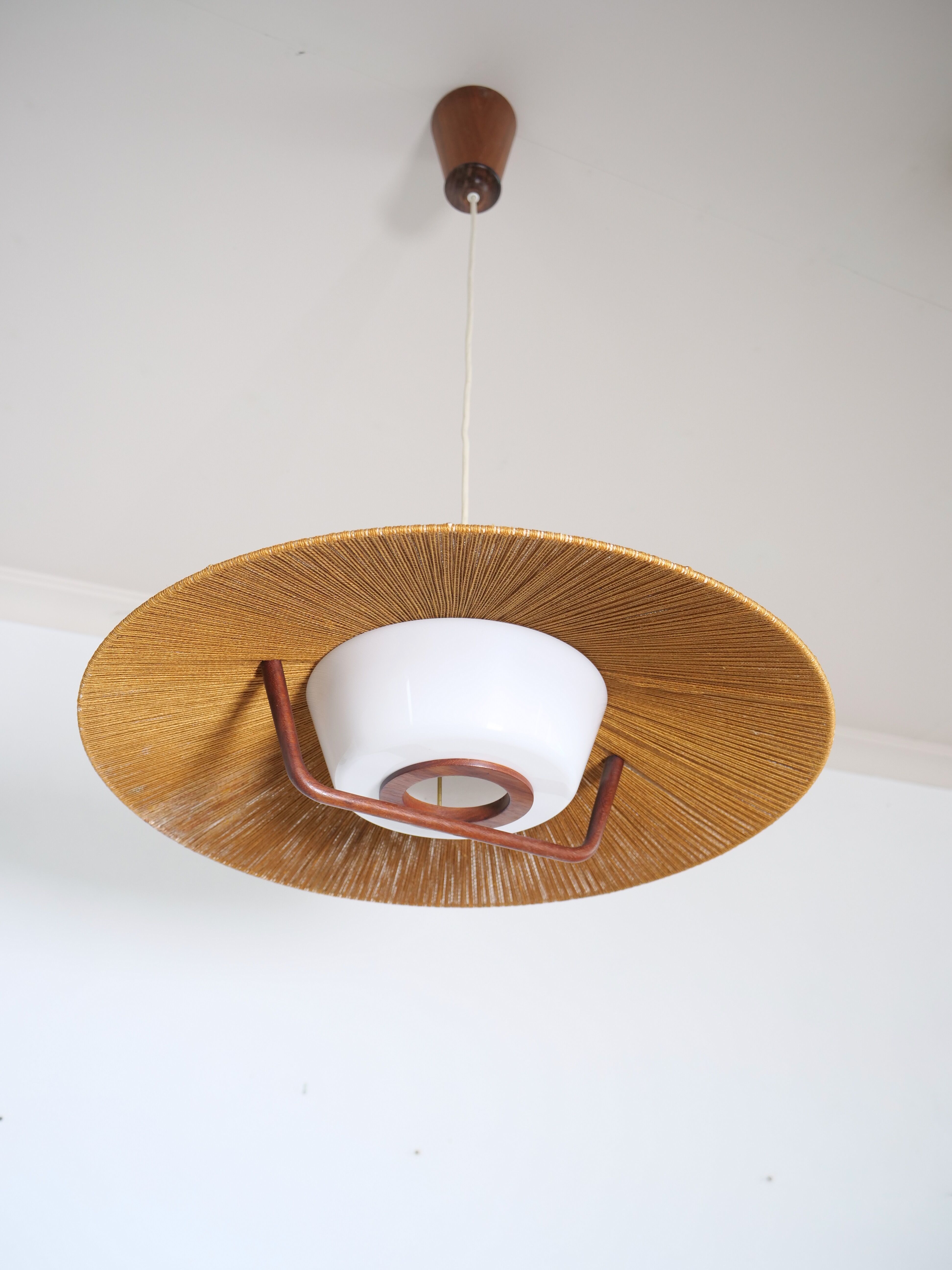 Rope and teak teak hanging lamp teuchde leuchten