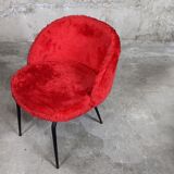 Vintage moumoute chair set