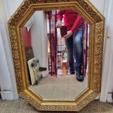 Golden wooden mirror 85X62cm