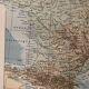 Old geological map of france from 1897