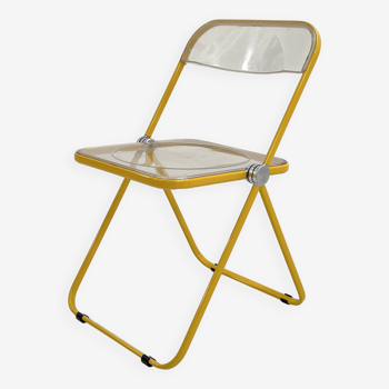 Chaise Plia Jaune par Giancarlo Piretti pour Castelli, 1960