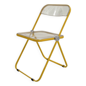 Chaise Plia Jaune par Giancarlo Piretti pour Castelli, 1960