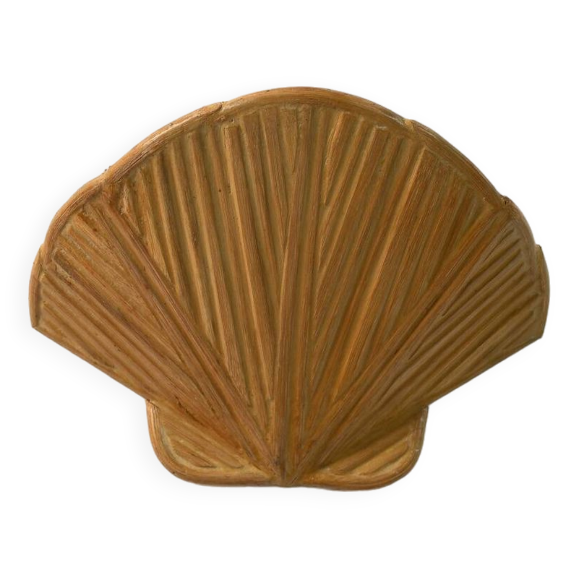 Lampe murale moderne du milieu du siècle Clam Shell Pencil Reed