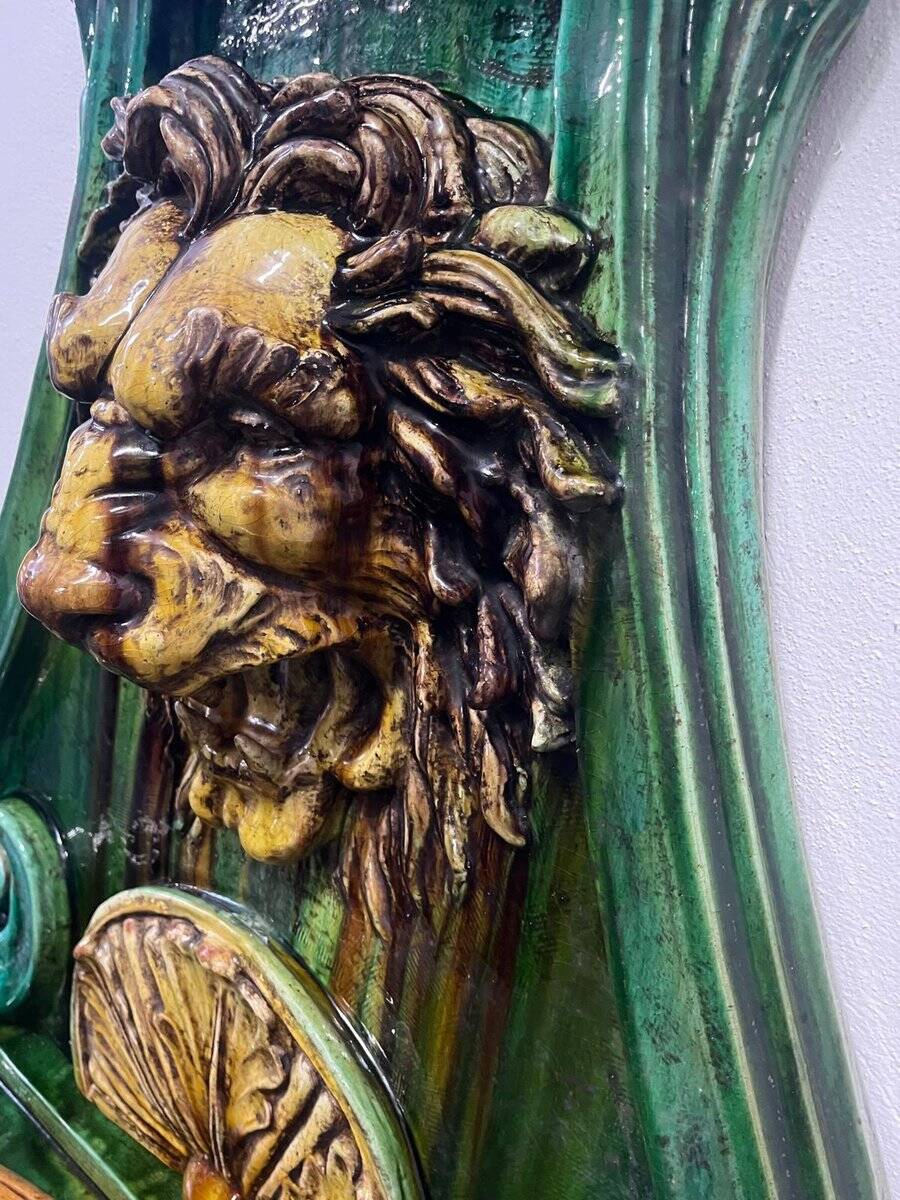 Glazed terracotta fountain from Vietri di Salerno, Italy, 1990s.