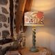 Lampe vintage torsadée – abat-jour indienne fait main