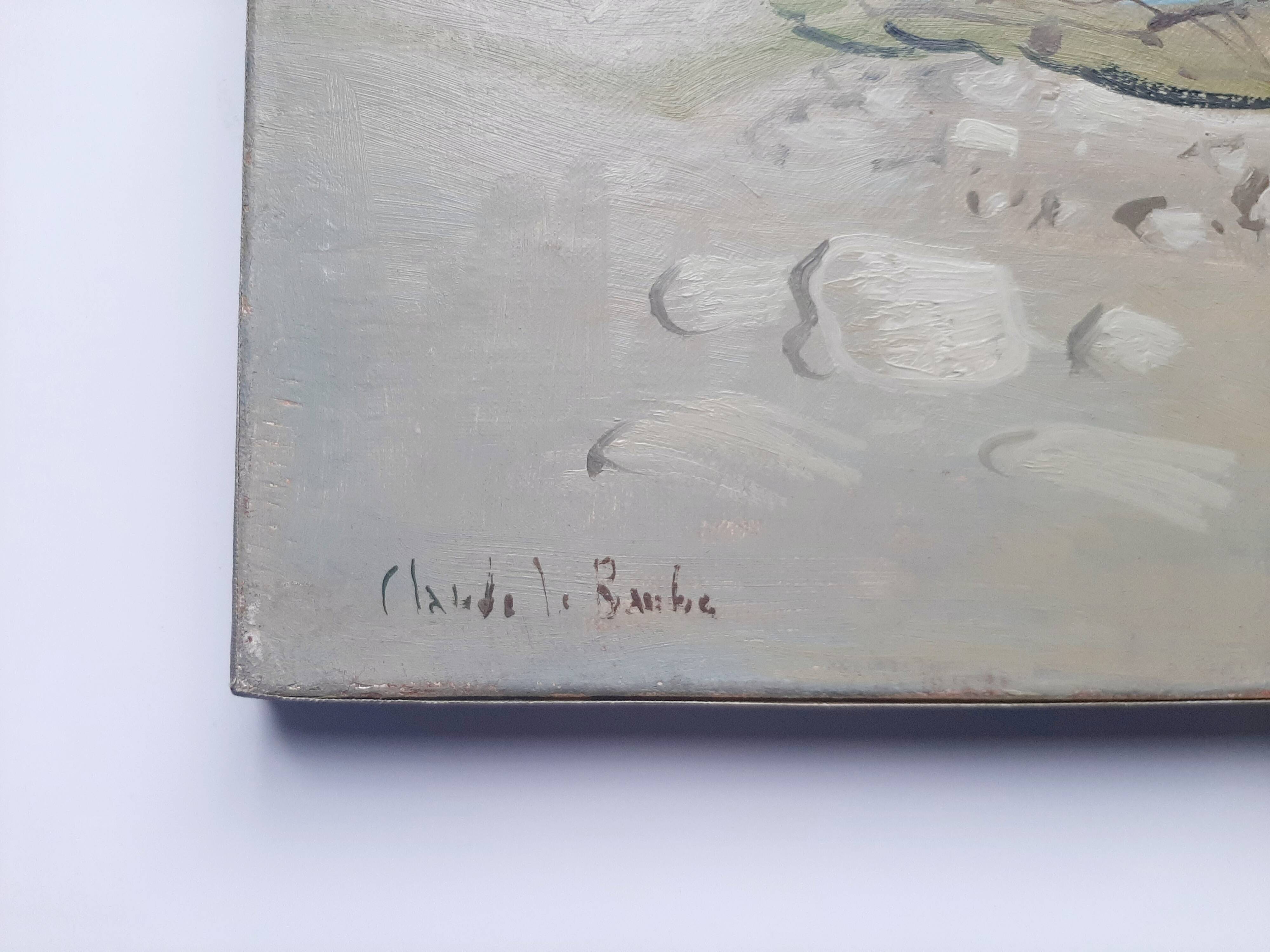 Landscape sea Brittany signed