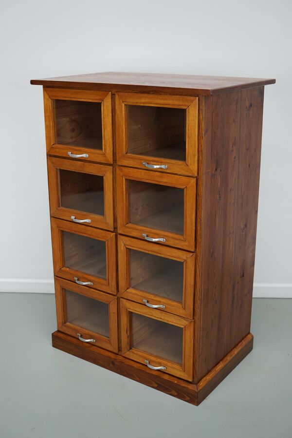Meuble/Vitrine de Mercerie Vintage en Hêtre et Pin, Pays-Bas, 1950s