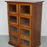 Vintage Dutch Beech & Pine Haberdashery Shop Cabinet / Vitrine, 1950s