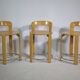REY Beech Stools by Bruno Rey for Kusch & Co, Set of 3, 1970s