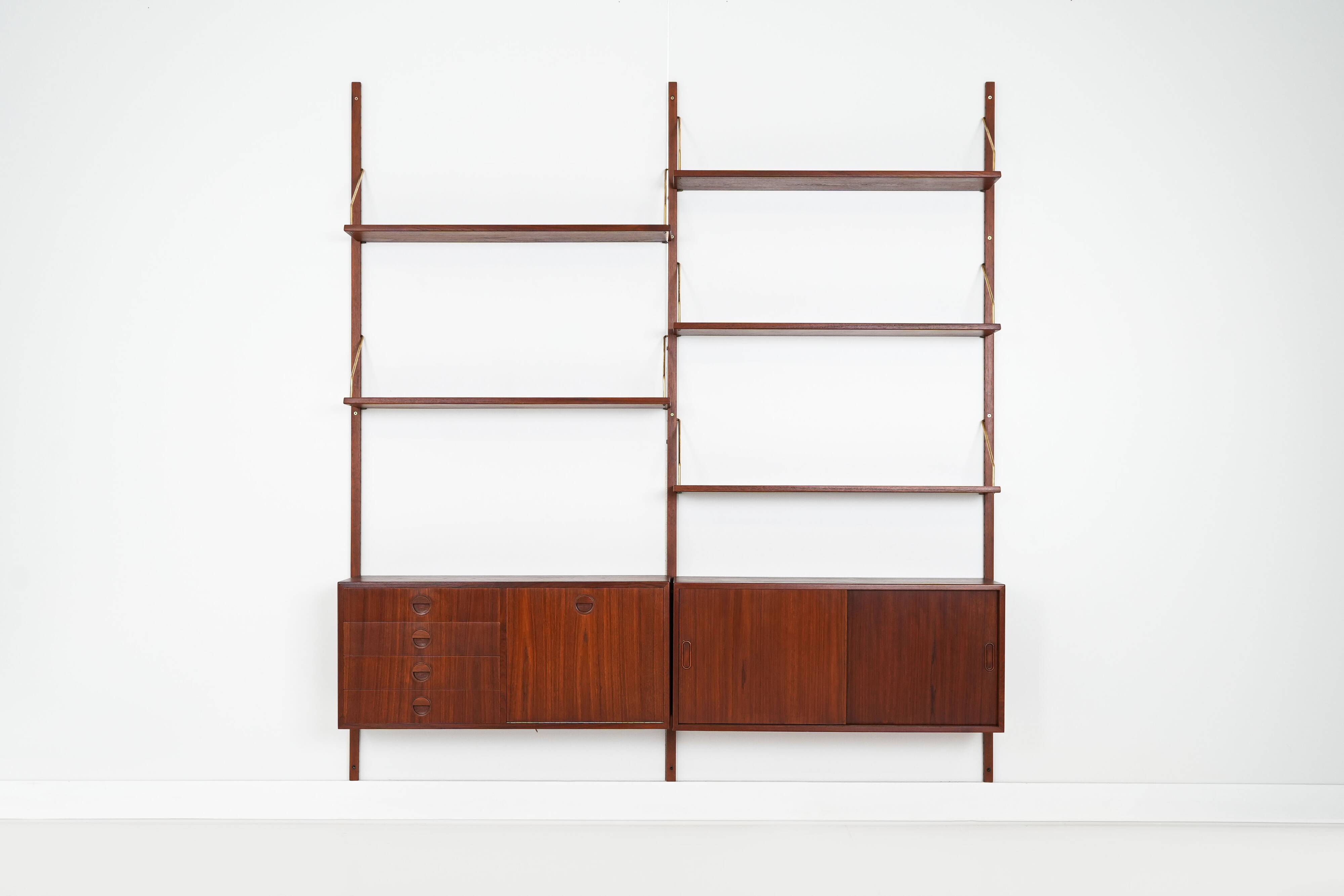 Teak system bookcase, Danish design, 1960s, production: Denmark