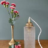 Vintage glass globe table lamp or portable lamp