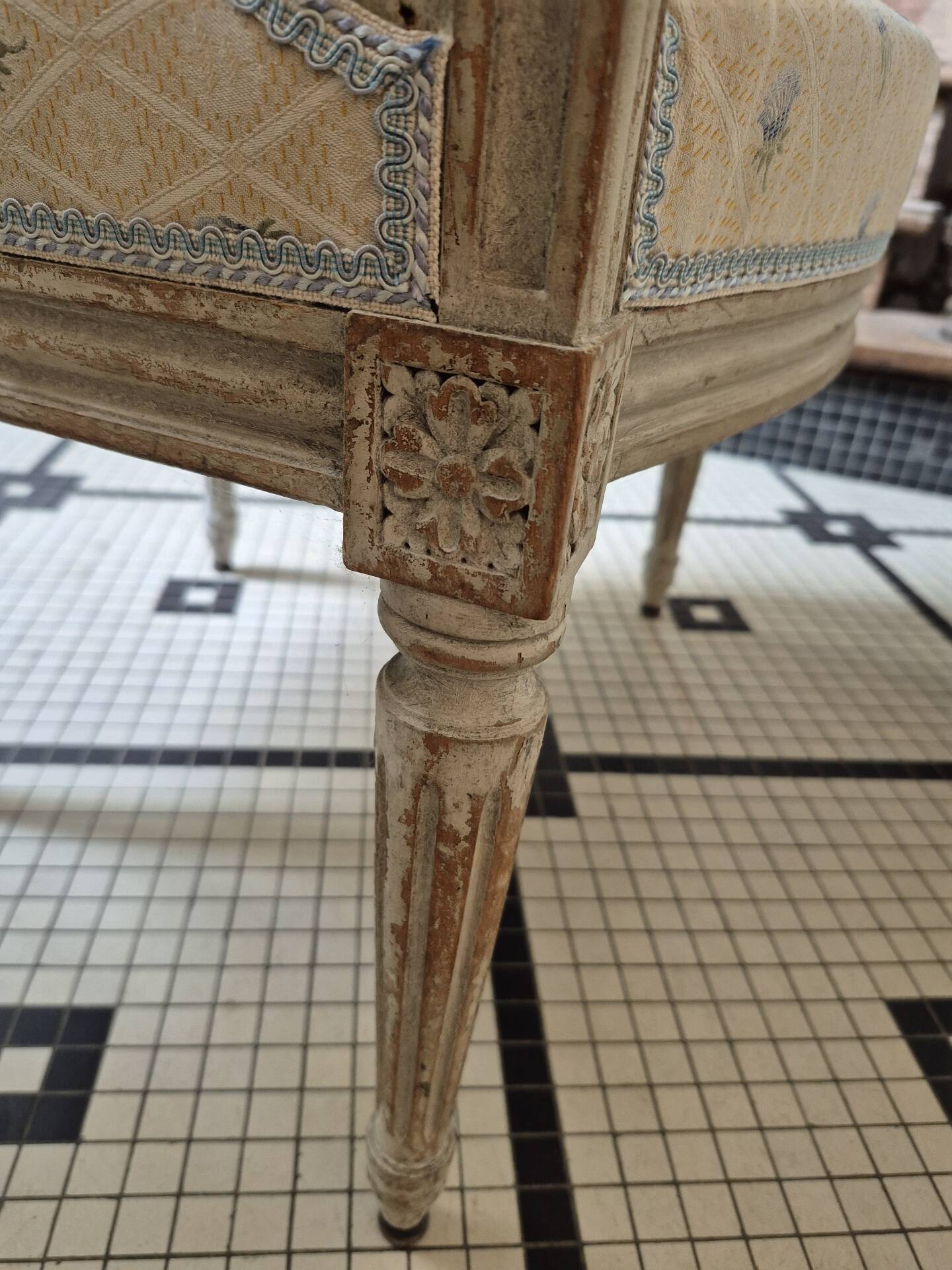 Pair of Louis XVI style armchairs