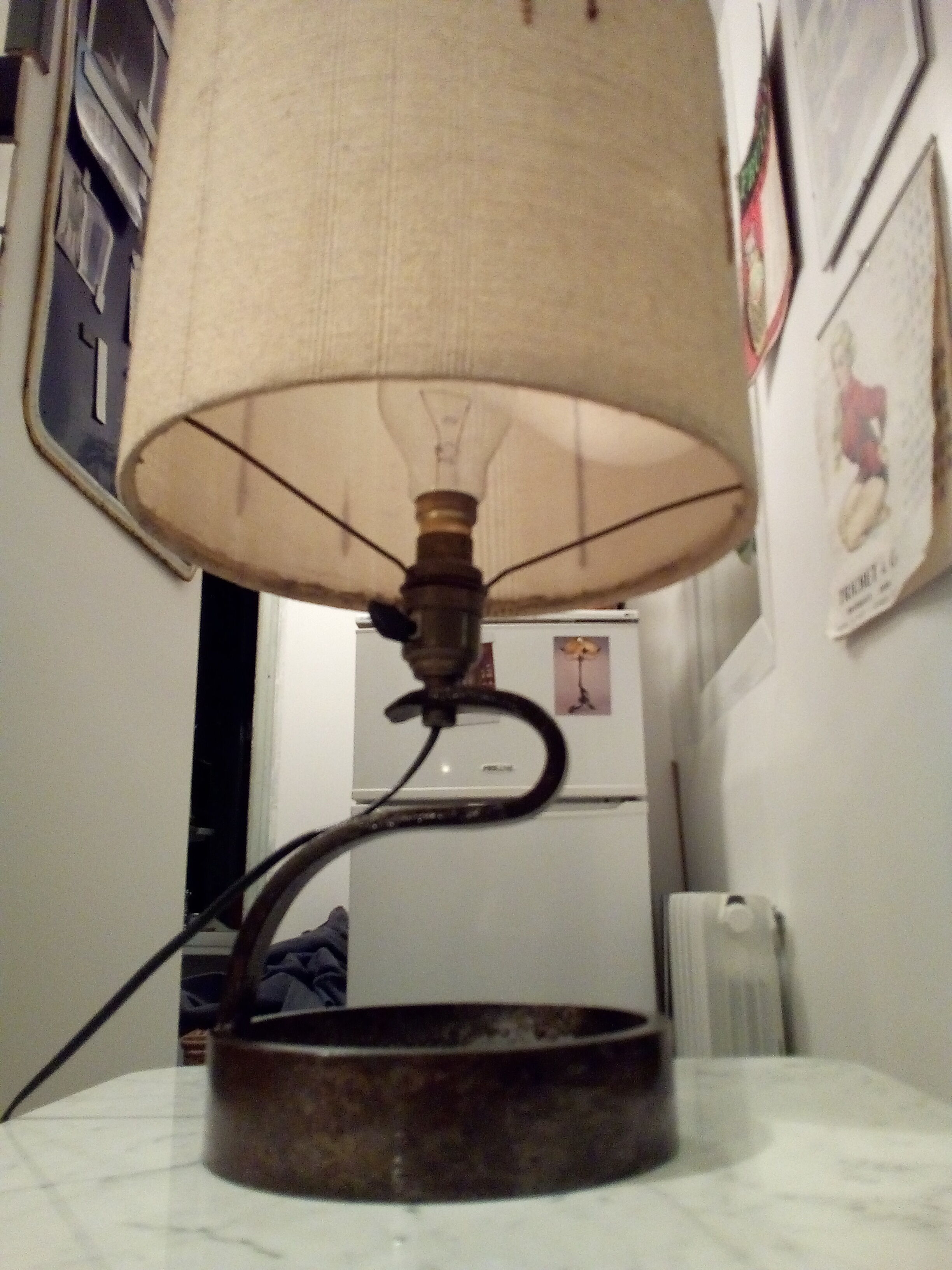 Lamp in wrought iron