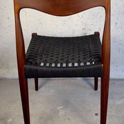 Dining chair – Teak and black Danish cord, 1960