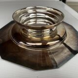 Art Deco Silver Metal Centerpiece - Octagonal Shape