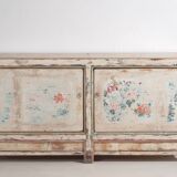 Ancien buffet blanc à motifs floraux (c.1900) #11