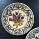 Pair of bird decorated dishes