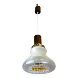 Lampe à suspension en forme de poire en verre d'art de style Mazzega 1970