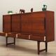Teak highboard, Danish design, 1960s, manufacturer: PMJ Viby J