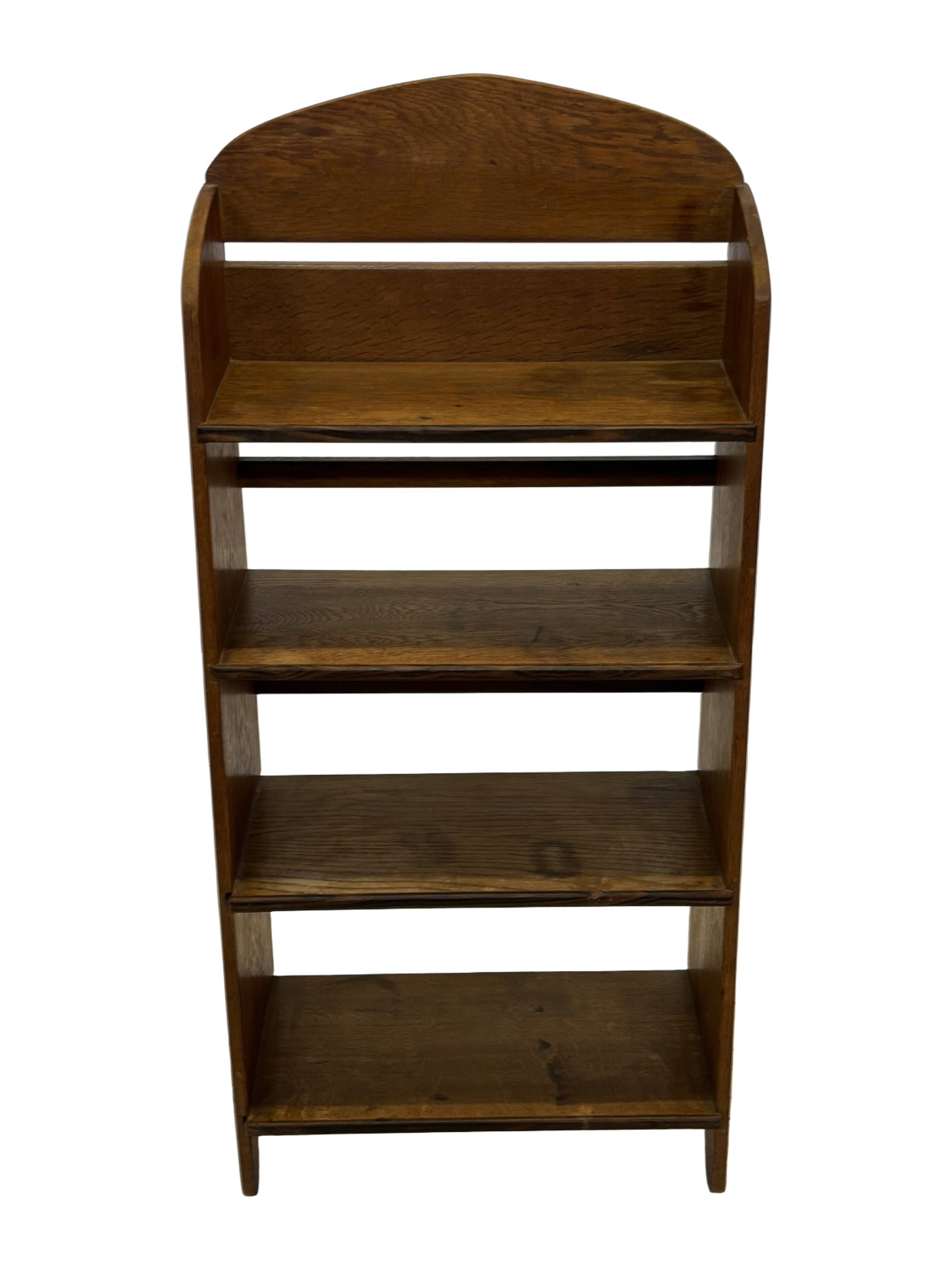 Art Deco Oak compact bookcase minimalist design