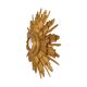 Vintage Wooden Sunburst Convex Mirror, Gold, 46cm