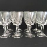Set de 12 verres à vin cristal taillé