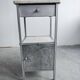 Secessionist furniture in marble and nickel-plated brass