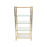 Kesterport Gold Polygonal Etagere Hollywood Regency Mid-century Display Unit 70s