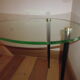 Glass tripod side table