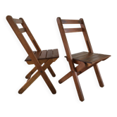 Chaises pliantes “au feu de bois”