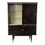 1950s rosewood display cabinet