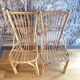 Paire de chaises vintage en osier