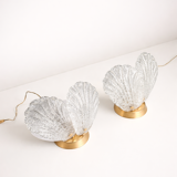 Set of 2 Murano glass table lamps, Italy, 1980s