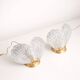 Set of 2 Murano glass table lamps, Italy, 1980s