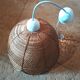 Vintage braided rattan pendant light
