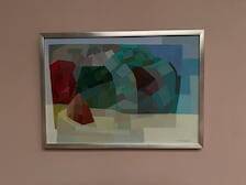 Original Swedish Oil on Canvas – “Composition” by Rune Eringstam – Signed – Vintage & Framed