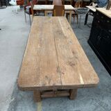 Solid oak campaign table