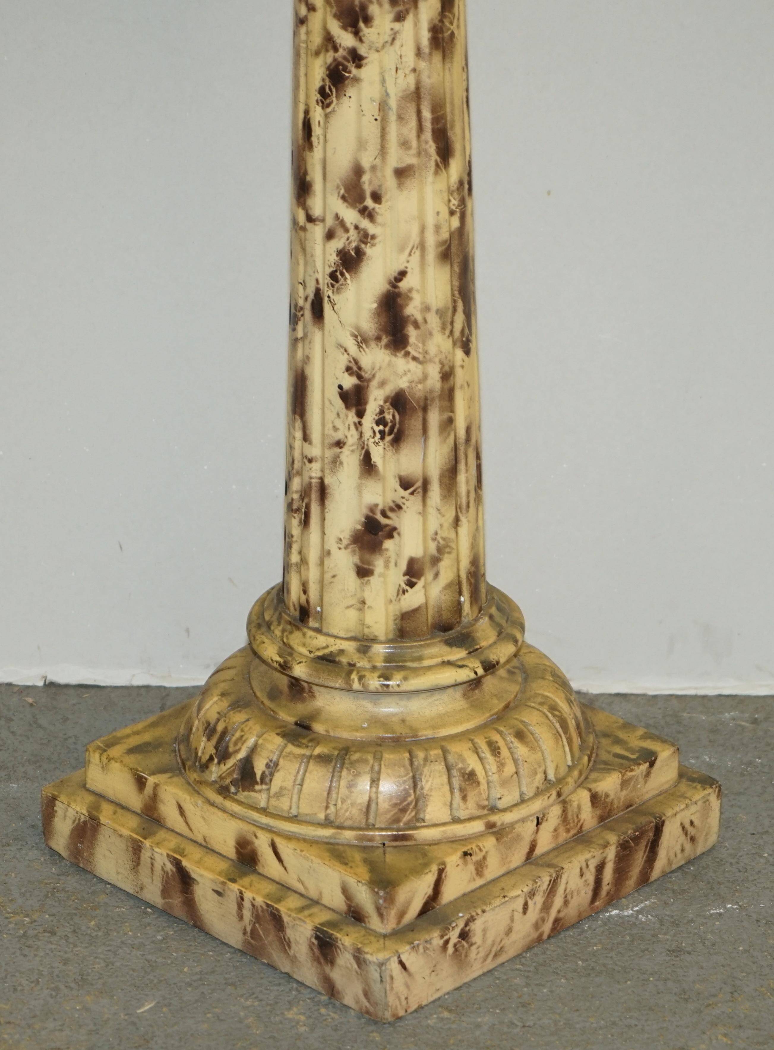Pair of hand-carved Corinthian pillar bases