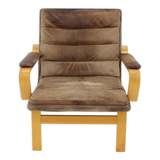 1970s Yngve Ekström "Contino" Leather Armachair,Sweden