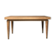 French Art Deco Expandable Oak Table, 1980s